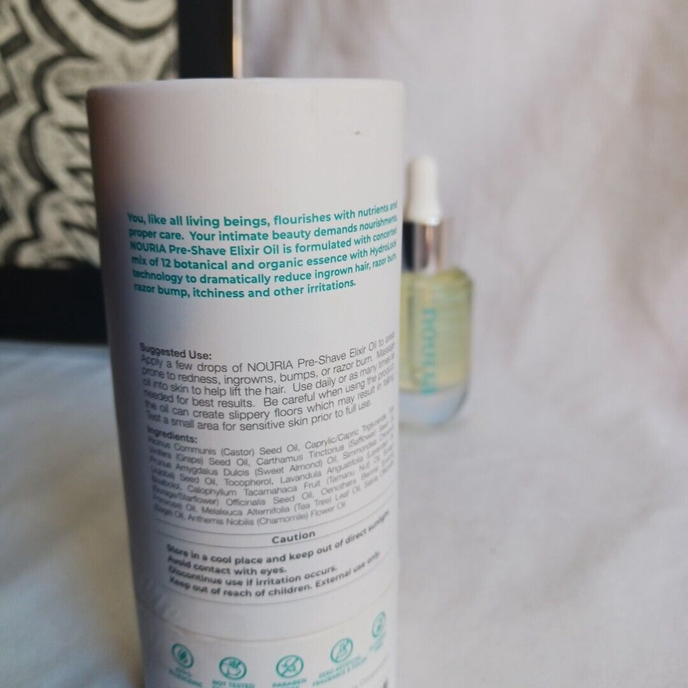 NOURIA Pre Shave Elixir Oil 1 fl oz - Picture 2 of 4